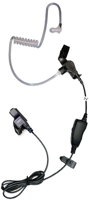 Radio earpiece 1 wire clear tube